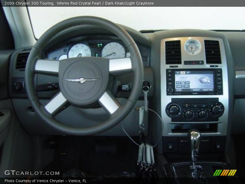 Inferno Red Crystal Pearl / Dark Khaki/Light Graystone 2009 Chrysler 300 Touring