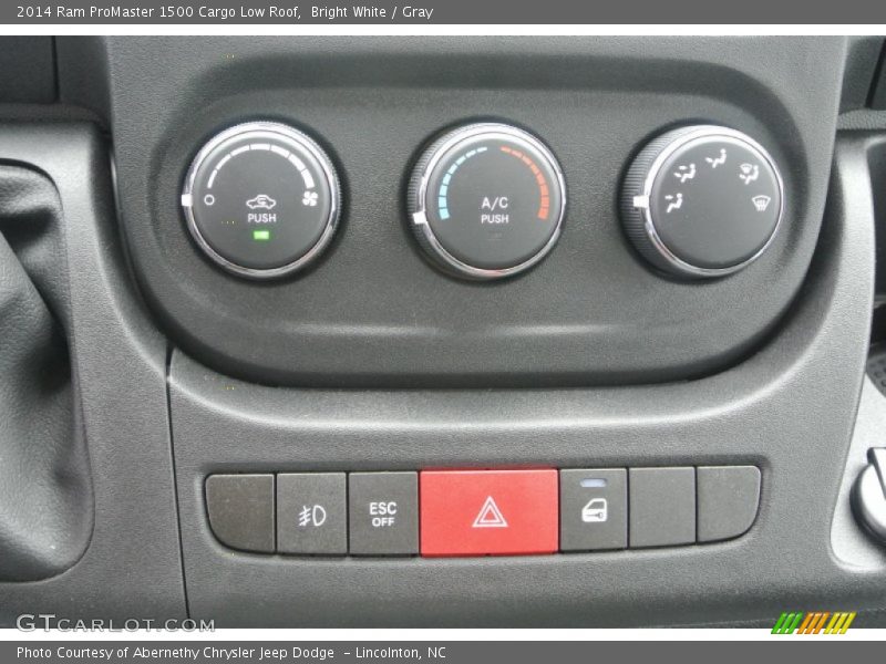 Controls of 2014 ProMaster 1500 Cargo Low Roof