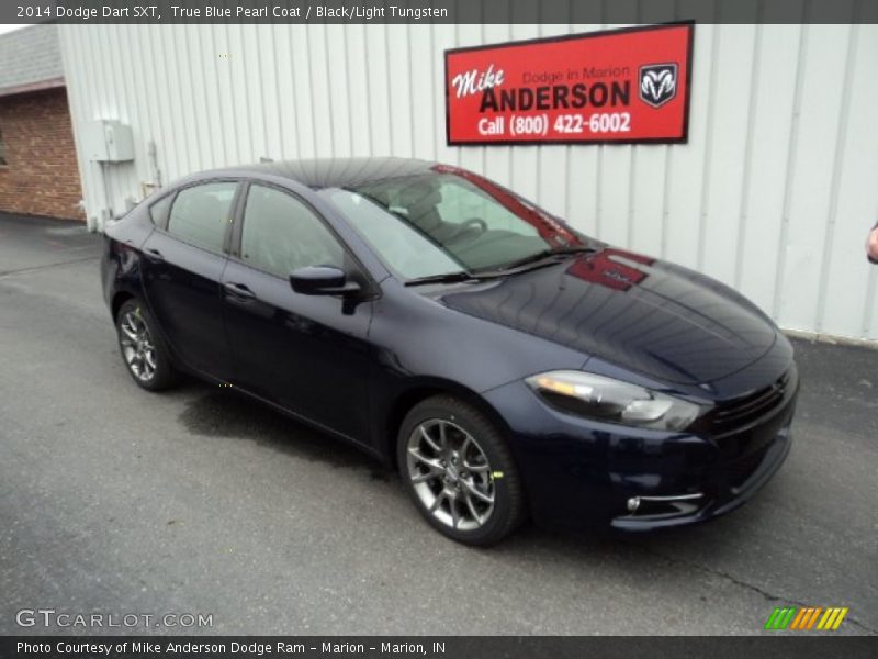 True Blue Pearl Coat / Black/Light Tungsten 2014 Dodge Dart SXT