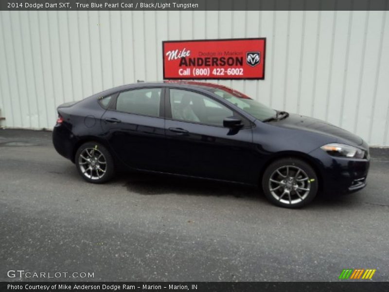 True Blue Pearl Coat / Black/Light Tungsten 2014 Dodge Dart SXT