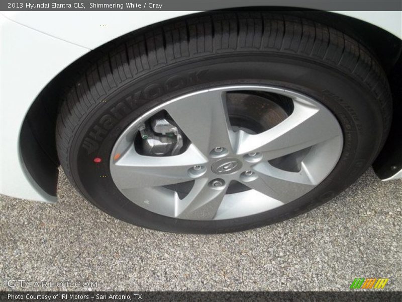 Shimmering White / Gray 2013 Hyundai Elantra GLS