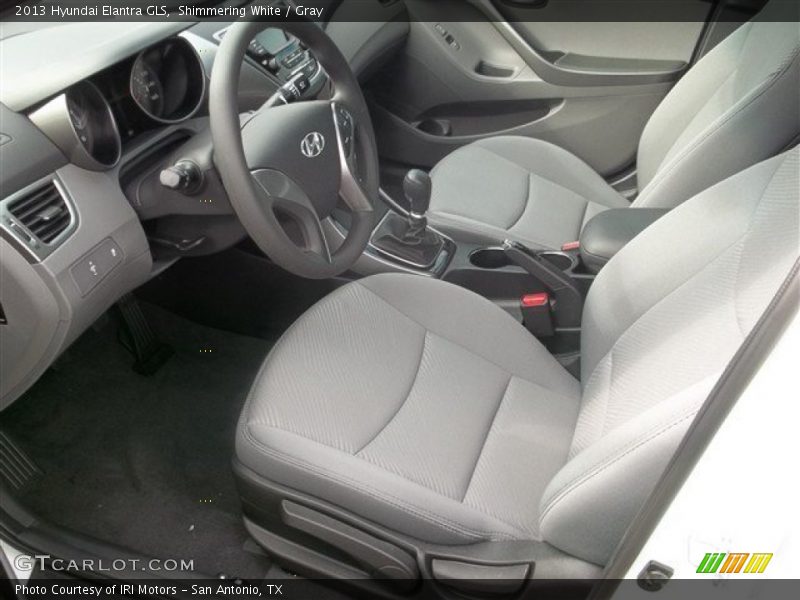 Shimmering White / Gray 2013 Hyundai Elantra GLS