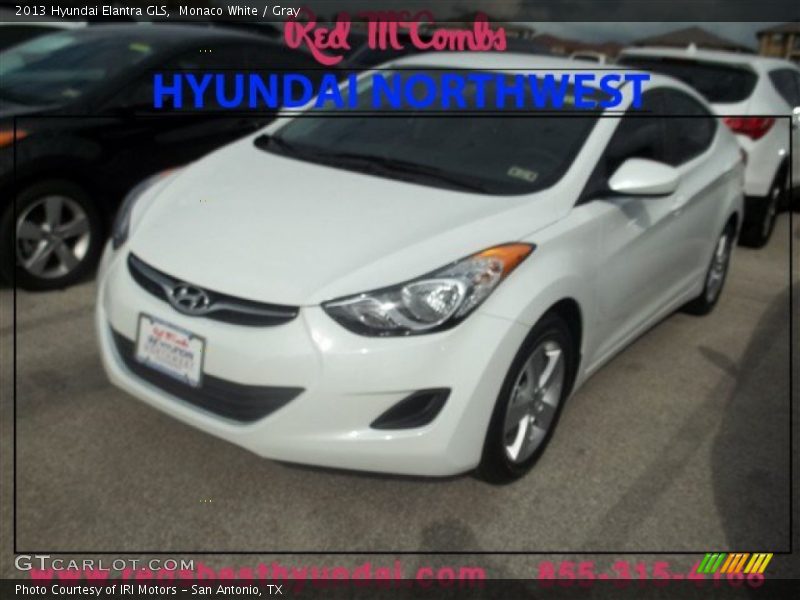 Monaco White / Gray 2013 Hyundai Elantra GLS