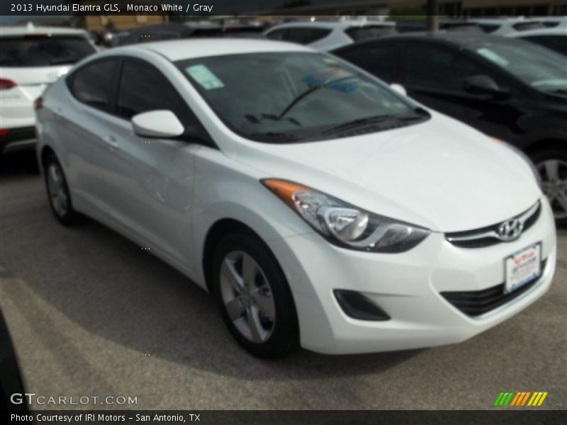 Monaco White / Gray 2013 Hyundai Elantra GLS