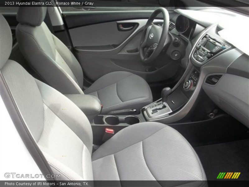 Monaco White / Gray 2013 Hyundai Elantra GLS