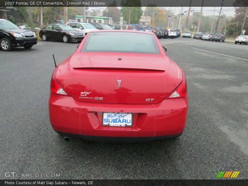 Crimson Red / Ebony 2007 Pontiac G6 GT Convertible