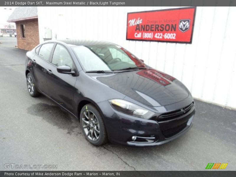 Maximum Steel Metallic / Black/Light Tungsten 2014 Dodge Dart SXT