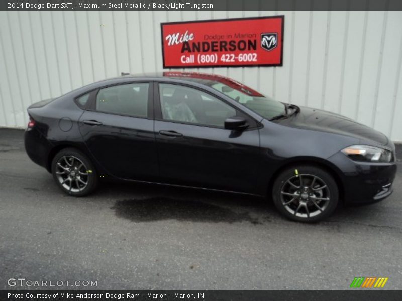 Maximum Steel Metallic / Black/Light Tungsten 2014 Dodge Dart SXT