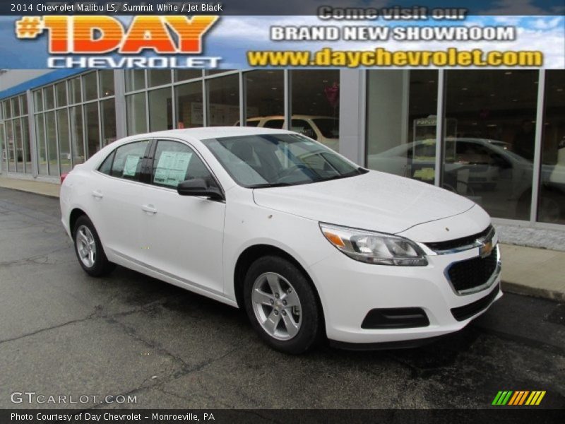 Summit White / Jet Black 2014 Chevrolet Malibu LS