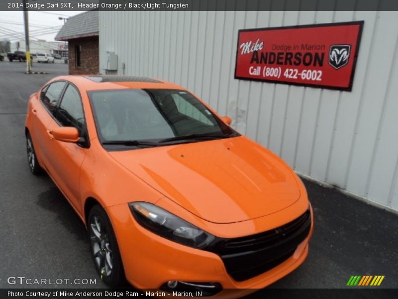 Header Orange / Black/Light Tungsten 2014 Dodge Dart SXT