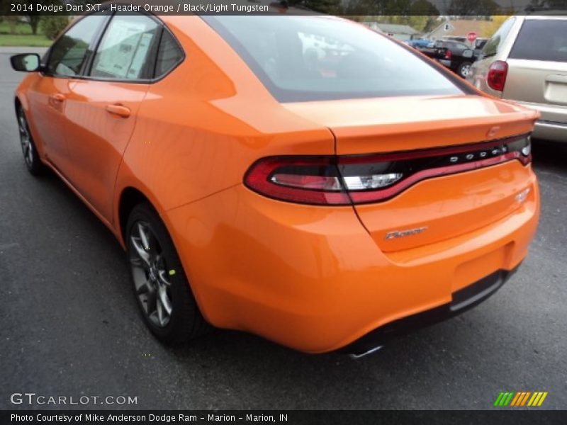 Header Orange / Black/Light Tungsten 2014 Dodge Dart SXT