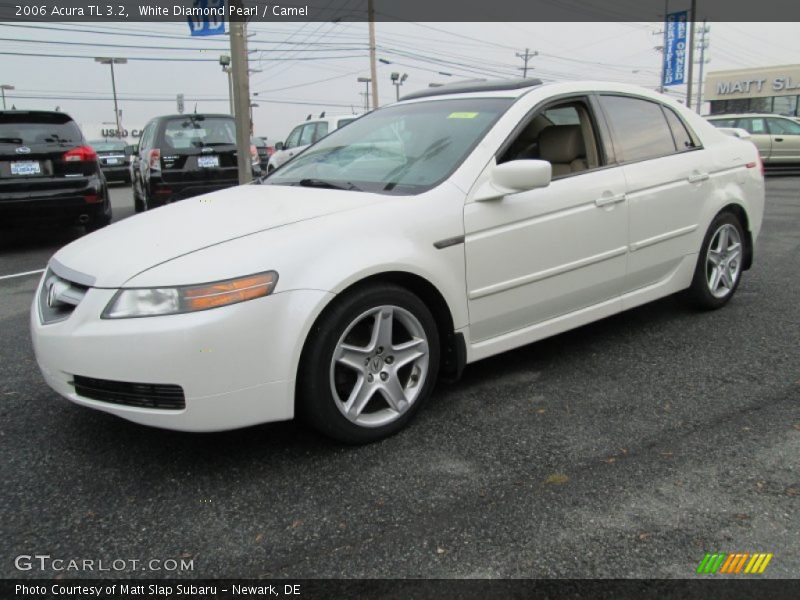 White Diamond Pearl / Camel 2006 Acura TL 3.2