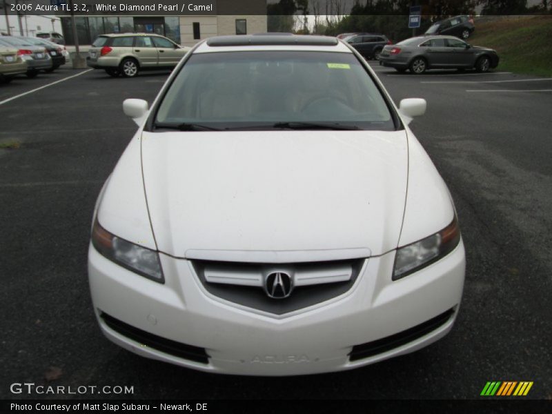 White Diamond Pearl / Camel 2006 Acura TL 3.2