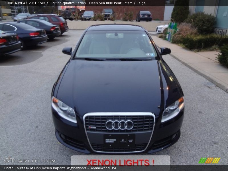 Deep Sea Blue Pearl Effect / Beige 2008 Audi A4 2.0T Special Edition quattro Sedan