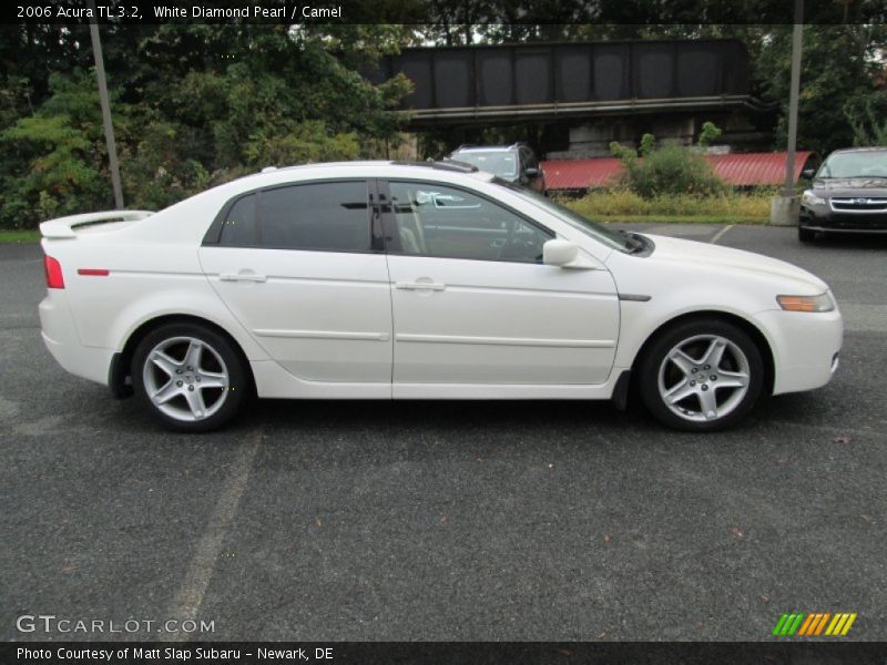 White Diamond Pearl / Camel 2006 Acura TL 3.2