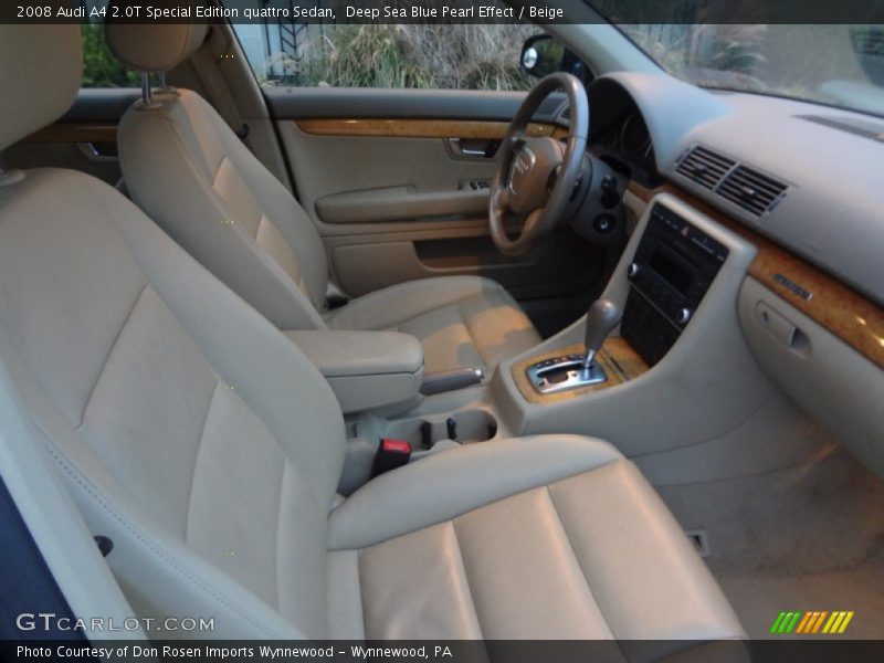 Deep Sea Blue Pearl Effect / Beige 2008 Audi A4 2.0T Special Edition quattro Sedan