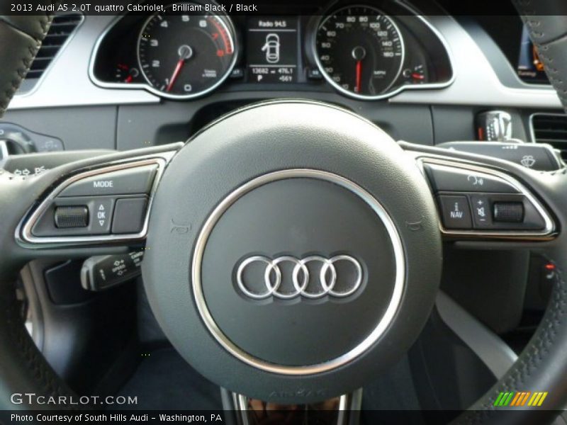 Brilliant Black / Black 2013 Audi A5 2.0T quattro Cabriolet