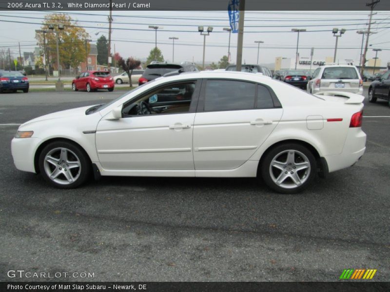 White Diamond Pearl / Camel 2006 Acura TL 3.2