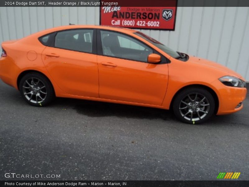 Header Orange / Black/Light Tungsten 2014 Dodge Dart SXT