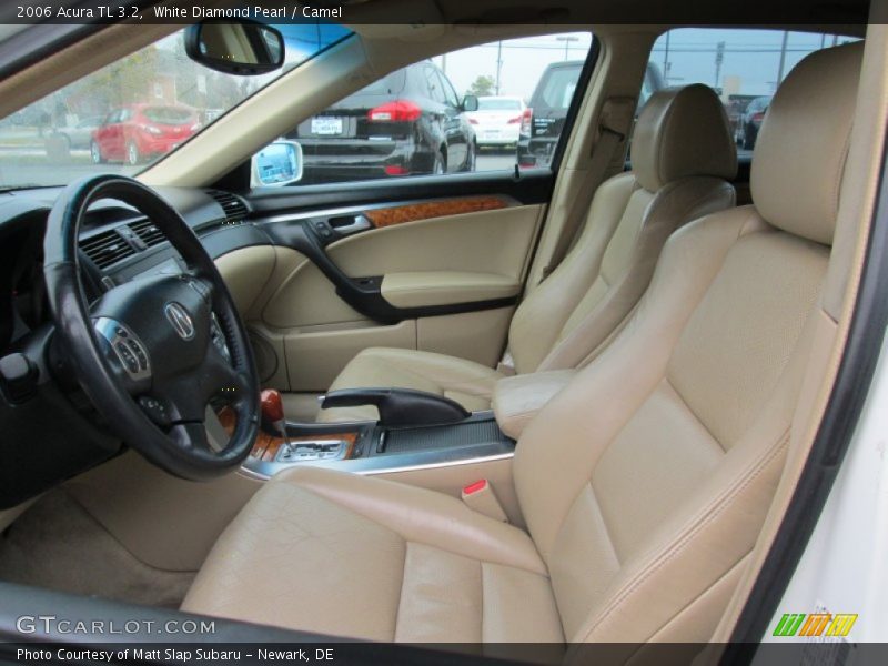 White Diamond Pearl / Camel 2006 Acura TL 3.2