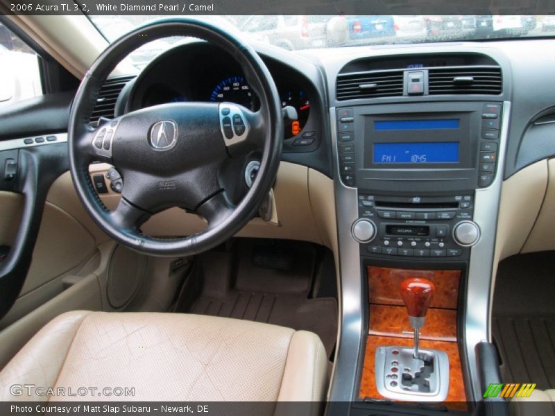 White Diamond Pearl / Camel 2006 Acura TL 3.2