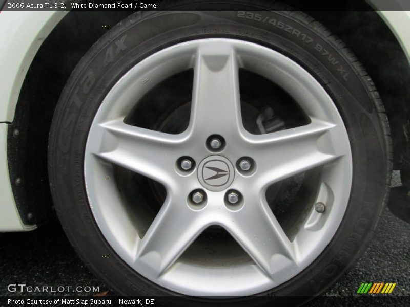 White Diamond Pearl / Camel 2006 Acura TL 3.2