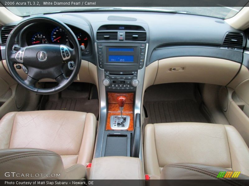 White Diamond Pearl / Camel 2006 Acura TL 3.2