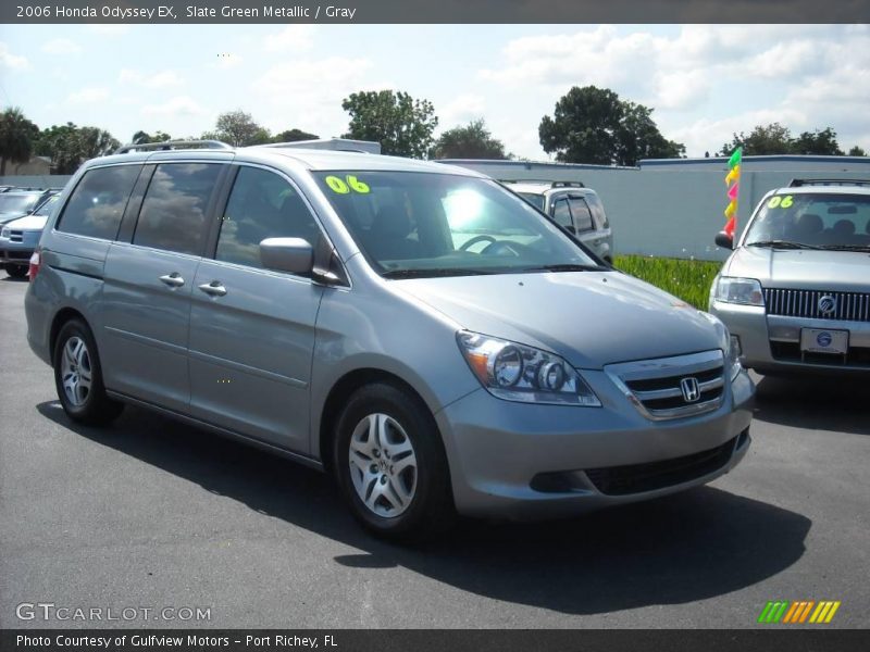 Slate Green Metallic / Gray 2006 Honda Odyssey EX