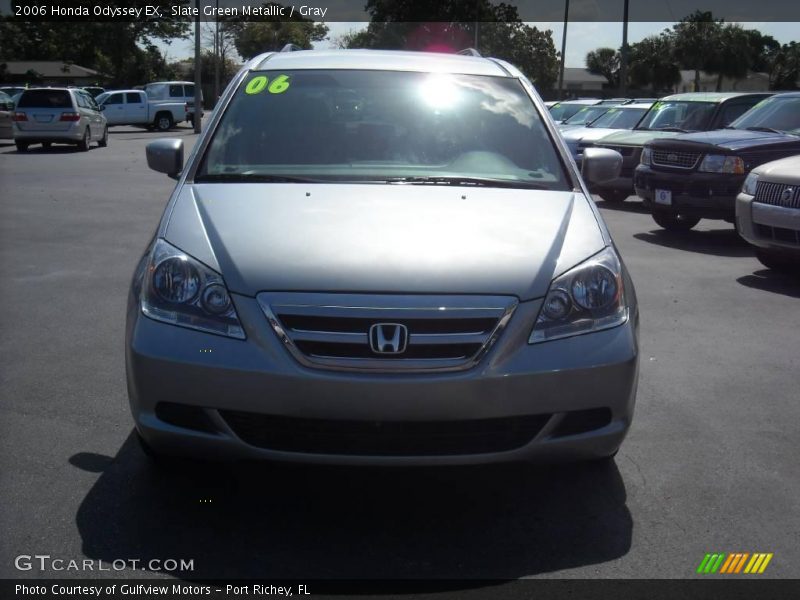 Slate Green Metallic / Gray 2006 Honda Odyssey EX