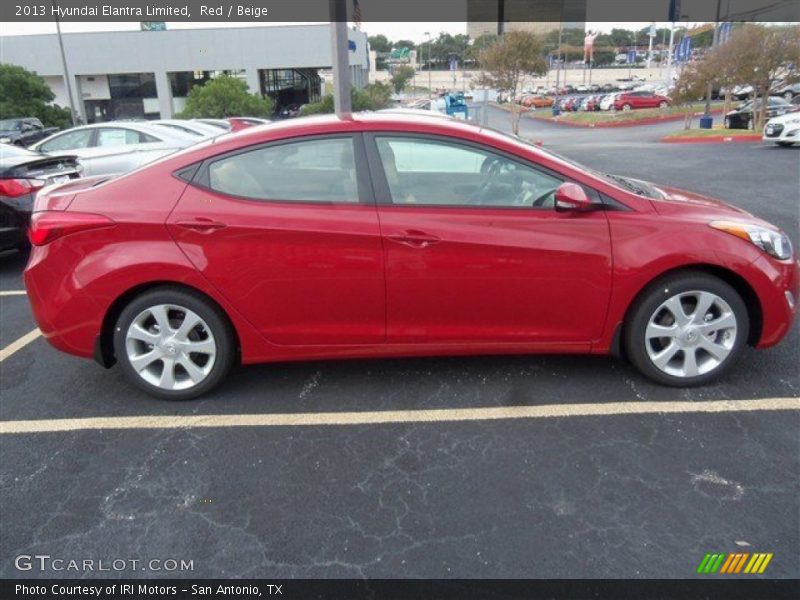 Red / Beige 2013 Hyundai Elantra Limited