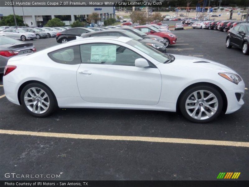 Monaco White / Gray Leather/Gray Cloth 2013 Hyundai Genesis Coupe 2.0T Premium