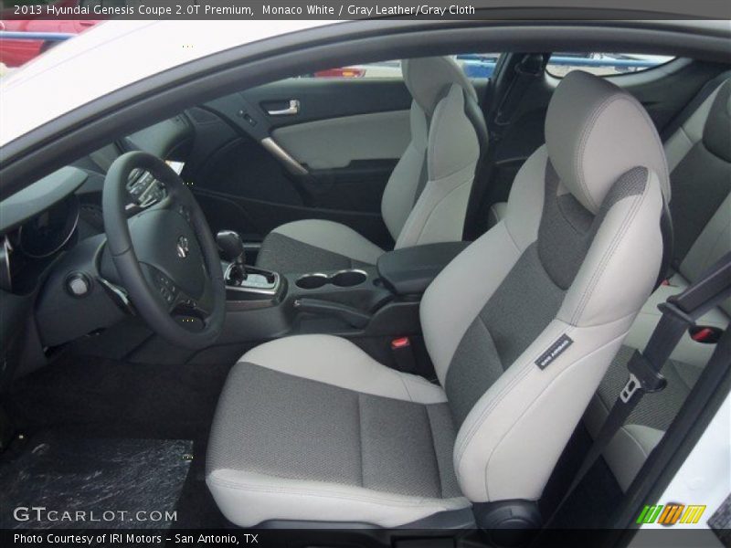 Monaco White / Gray Leather/Gray Cloth 2013 Hyundai Genesis Coupe 2.0T Premium