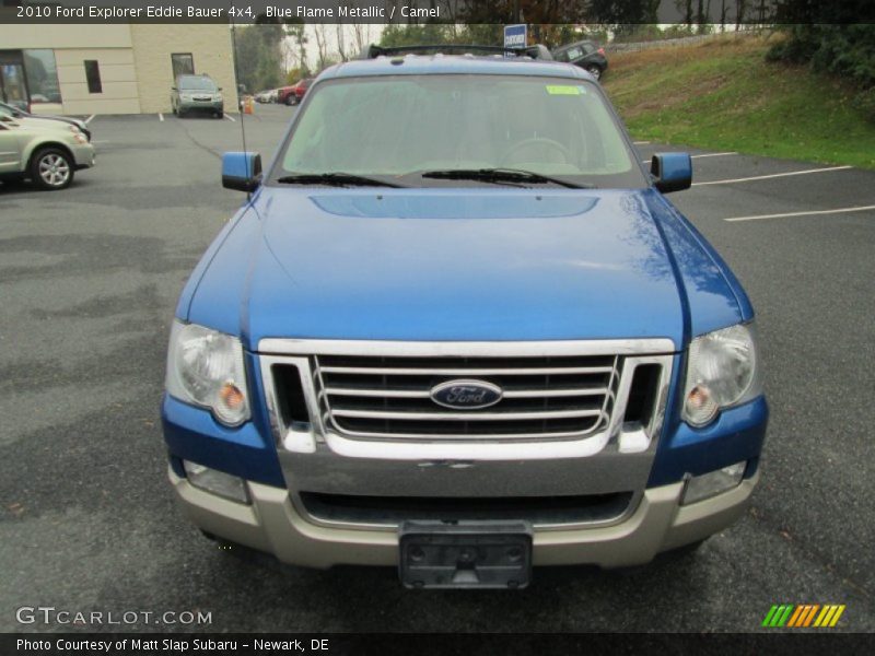 Blue Flame Metallic / Camel 2010 Ford Explorer Eddie Bauer 4x4