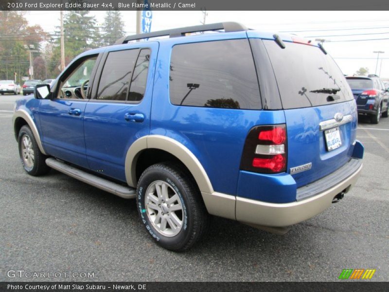 Blue Flame Metallic / Camel 2010 Ford Explorer Eddie Bauer 4x4