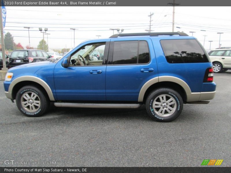 Blue Flame Metallic / Camel 2010 Ford Explorer Eddie Bauer 4x4