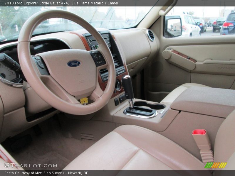 Blue Flame Metallic / Camel 2010 Ford Explorer Eddie Bauer 4x4