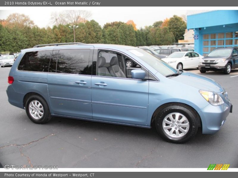 Ocean Mist Metallic / Gray 2010 Honda Odyssey EX-L