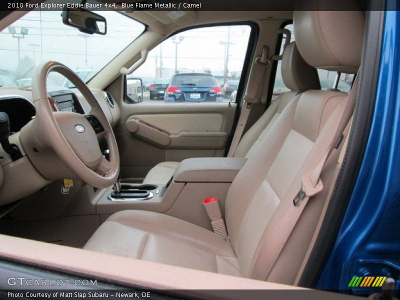 Blue Flame Metallic / Camel 2010 Ford Explorer Eddie Bauer 4x4