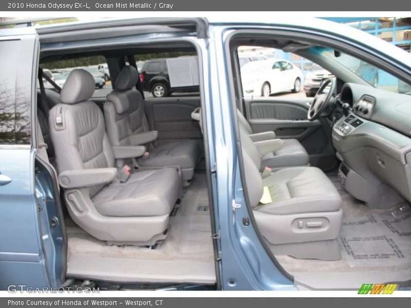 Ocean Mist Metallic / Gray 2010 Honda Odyssey EX-L