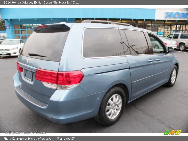 Ocean Mist Metallic / Gray 2010 Honda Odyssey EX-L