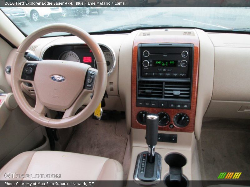 Blue Flame Metallic / Camel 2010 Ford Explorer Eddie Bauer 4x4