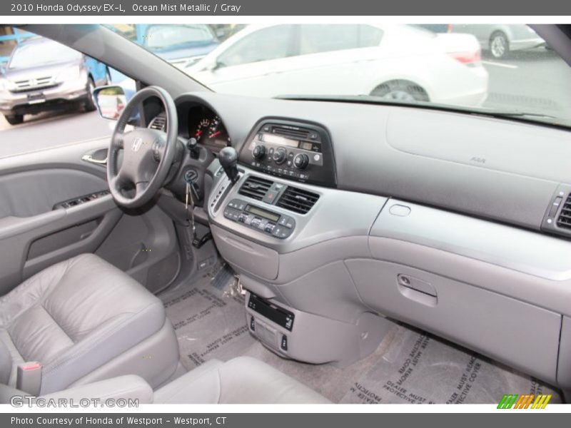 Ocean Mist Metallic / Gray 2010 Honda Odyssey EX-L