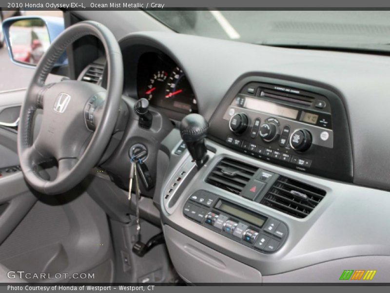 Ocean Mist Metallic / Gray 2010 Honda Odyssey EX-L