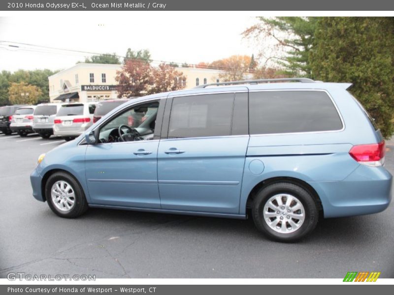Ocean Mist Metallic / Gray 2010 Honda Odyssey EX-L