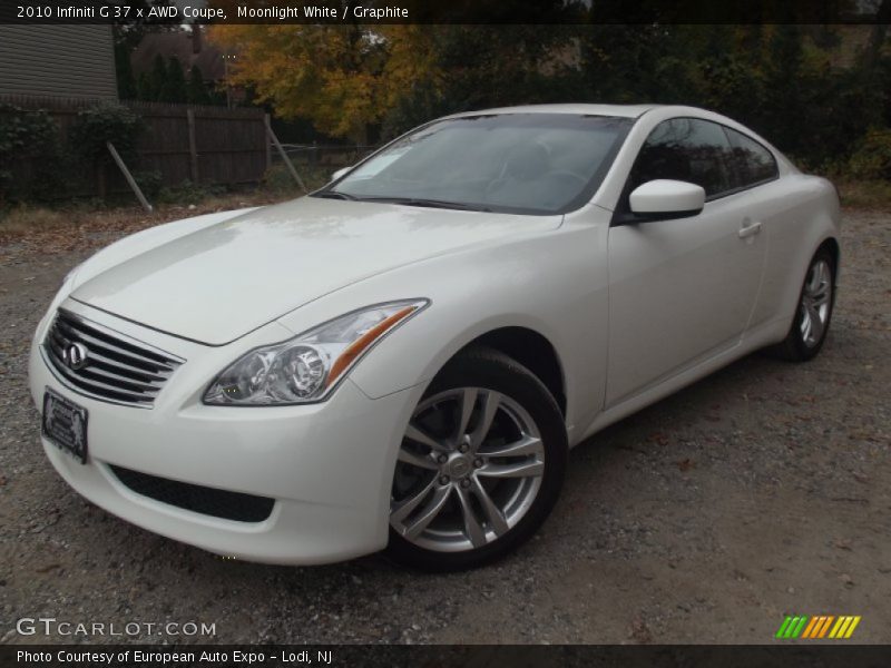 Moonlight White / Graphite 2010 Infiniti G 37 x AWD Coupe