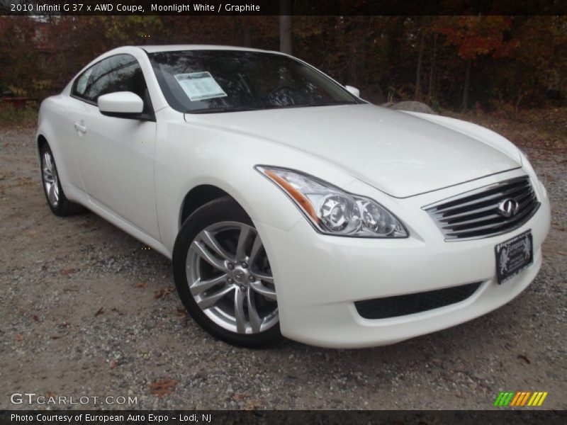 Moonlight White / Graphite 2010 Infiniti G 37 x AWD Coupe