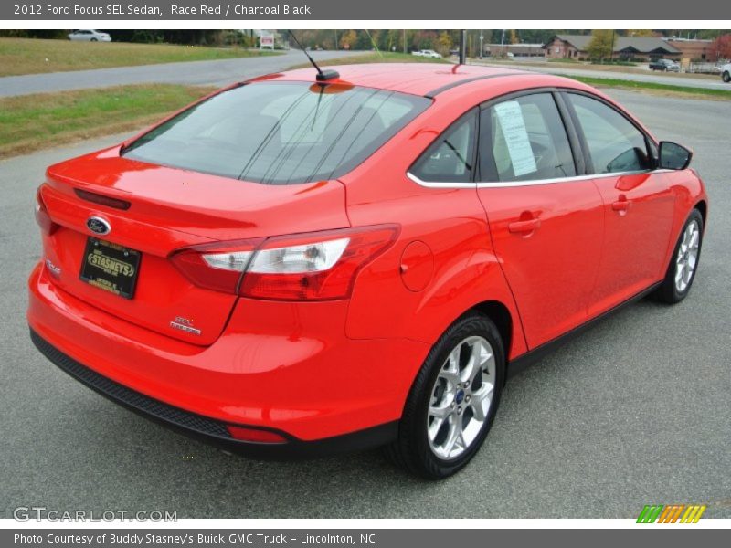 Race Red / Charcoal Black 2012 Ford Focus SEL Sedan