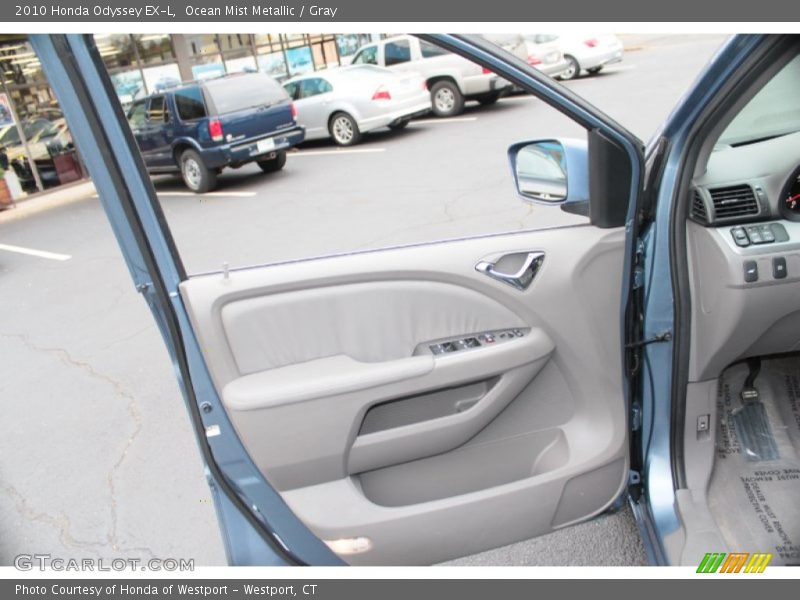 Ocean Mist Metallic / Gray 2010 Honda Odyssey EX-L