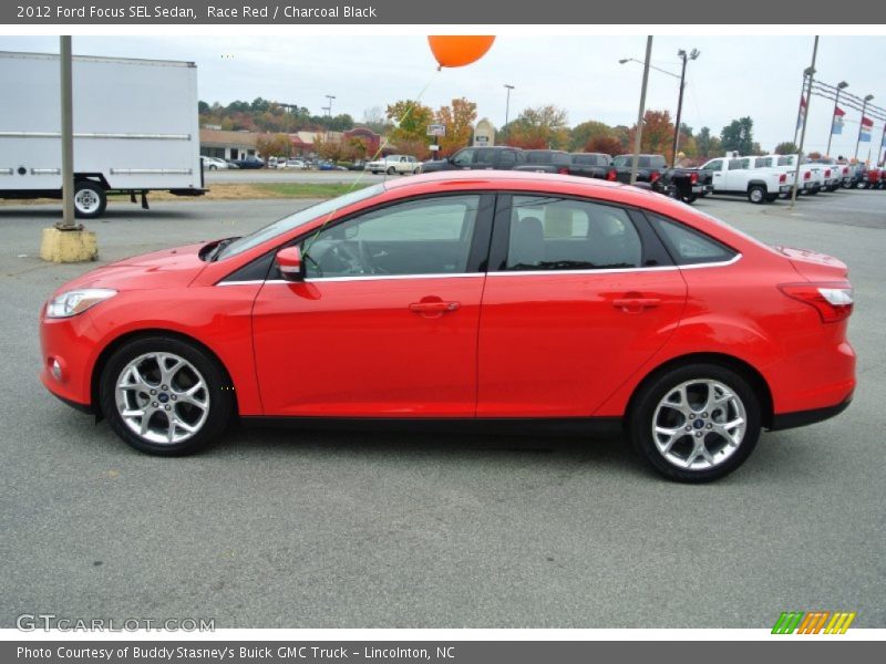 Race Red / Charcoal Black 2012 Ford Focus SEL Sedan
