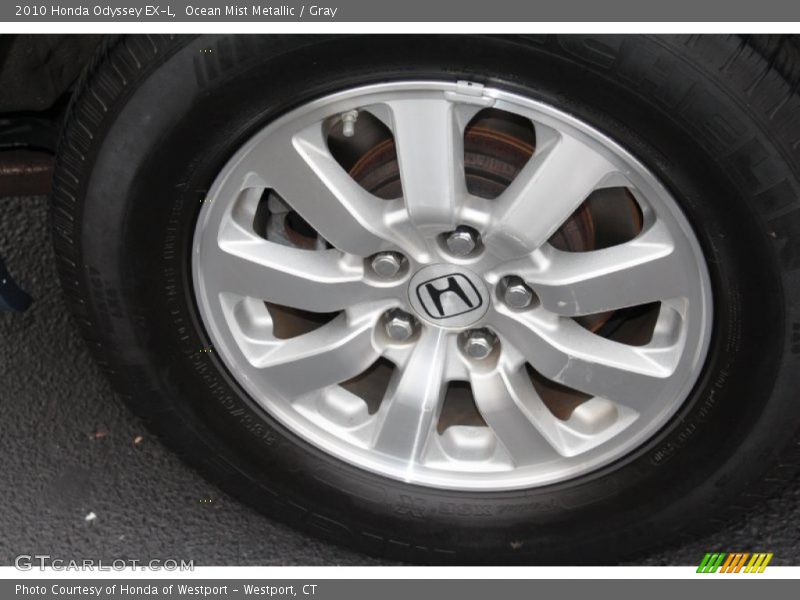 Ocean Mist Metallic / Gray 2010 Honda Odyssey EX-L